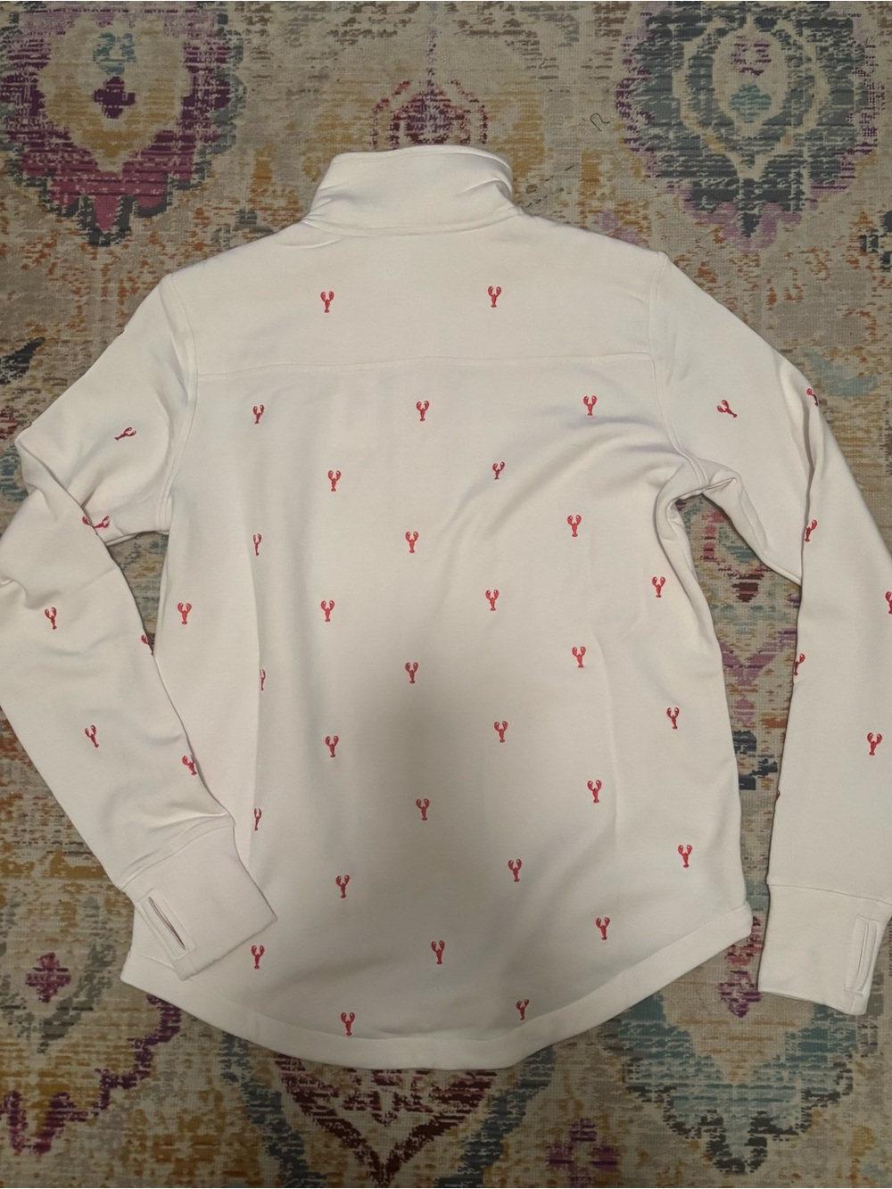 Vineyard Vines Dreamcloth Quarter Zip Pullover with lobster embroidery - Picture 5 of 10